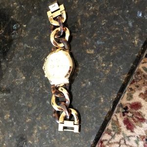 Michael Kors Gold and tortes shell Watch